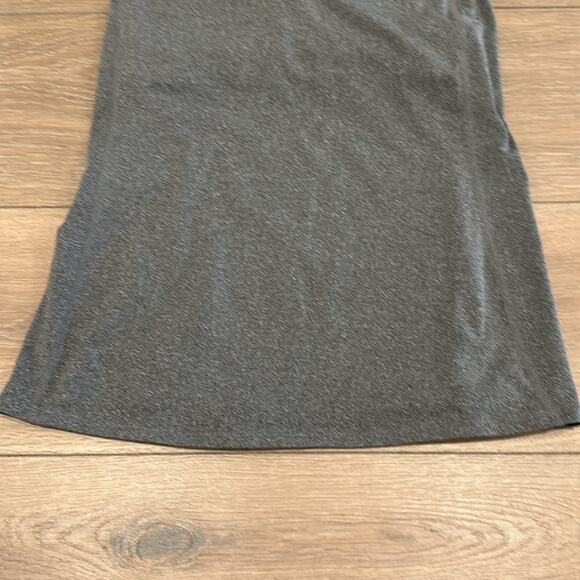 LUCY Gray Layered V Neck Racerback Mesh Keyhole Back Shelf Bra Tank Top Size S - Picture 3 of 10